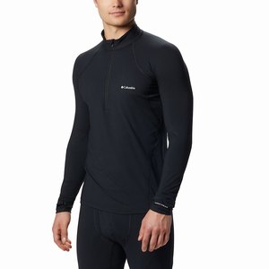 Columbia Midweight Stretch Långärmad Baselayer Half Zip Skjorta Herr Svarta (BNEGU0256)